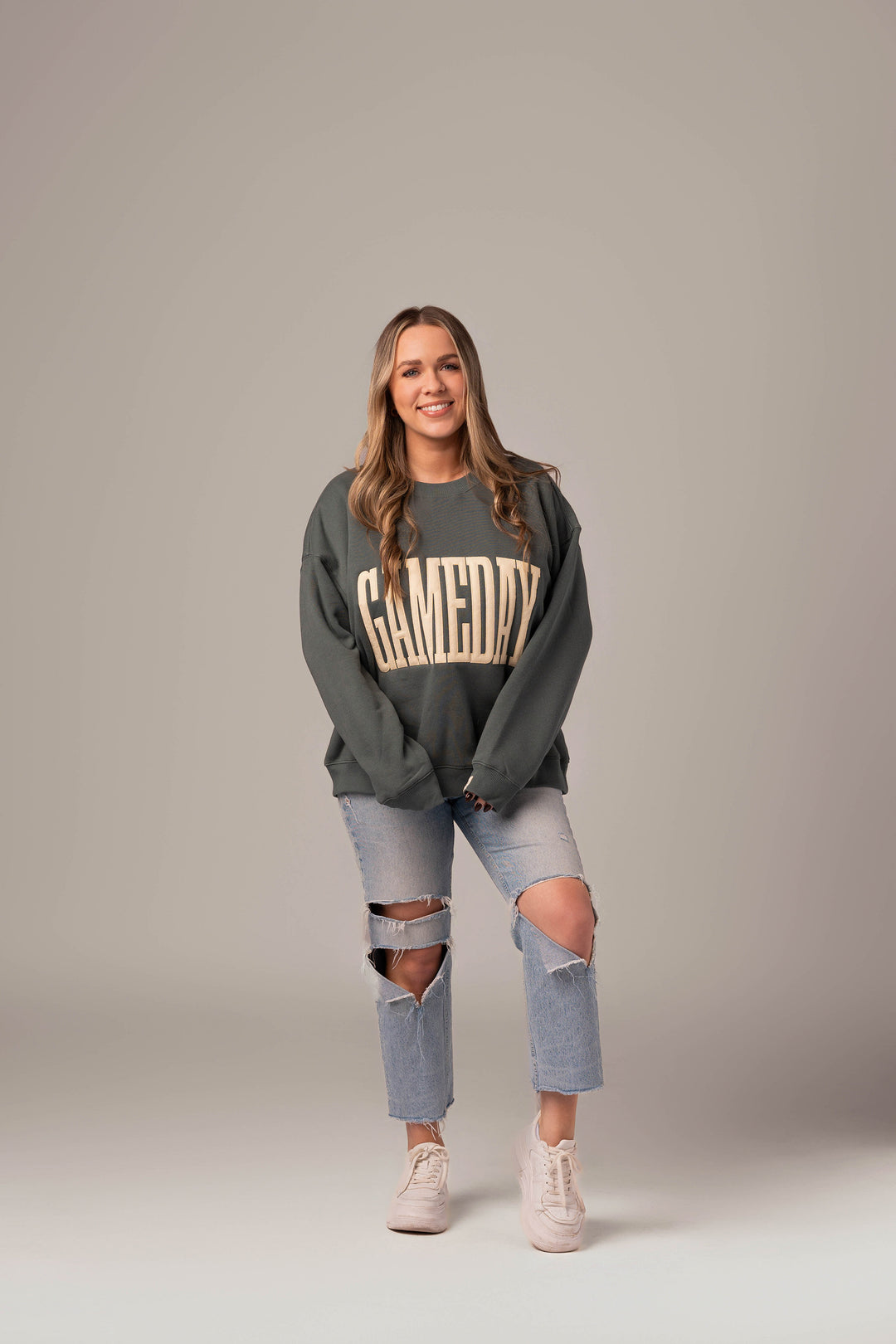 Game Day Stitch Crew Neck