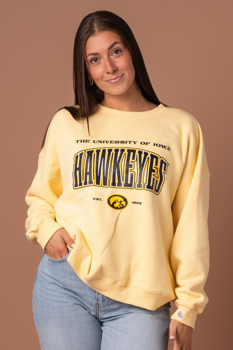 University of Iowa Vintage Oversized Crew Neck