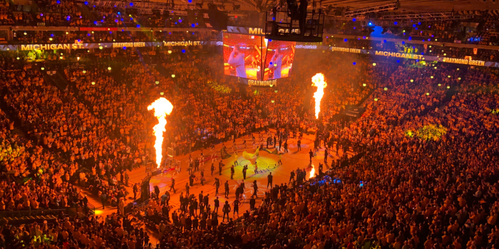 basketball arena filled with fans