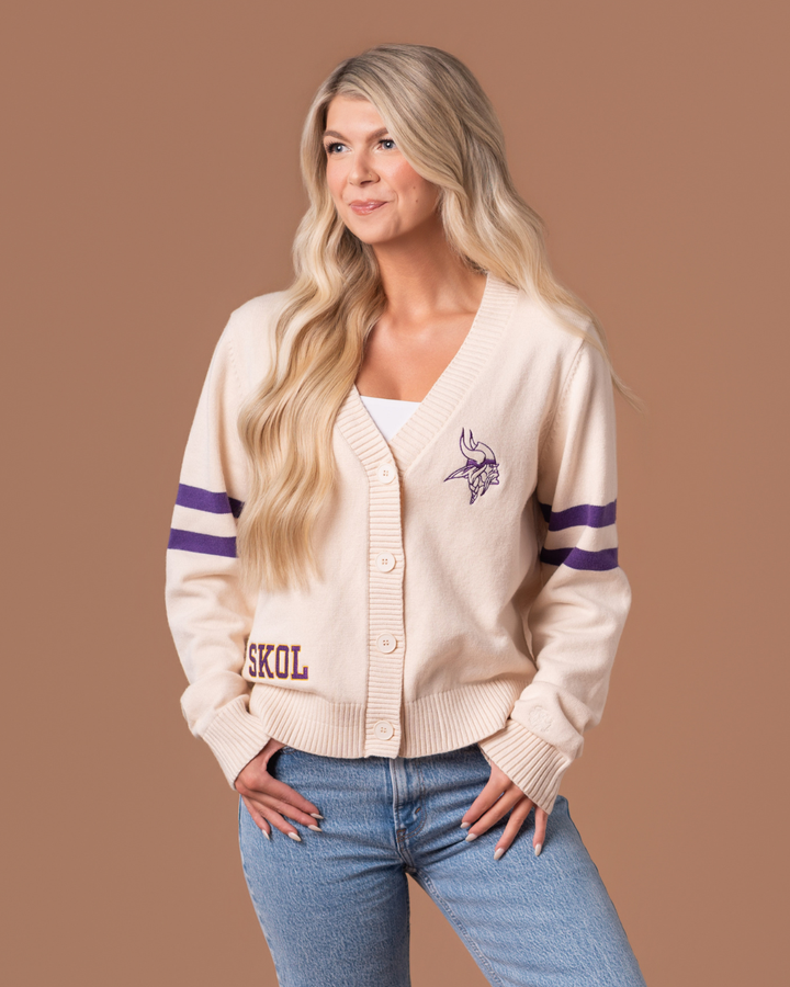 Minnesota Vikings Varsity Oversized Boxy Cardigan