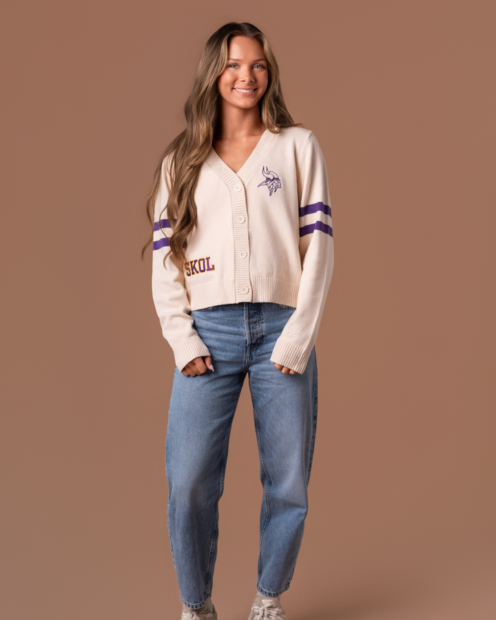 Minnesota Vikings Varsity Oversized Boxy Cardigan