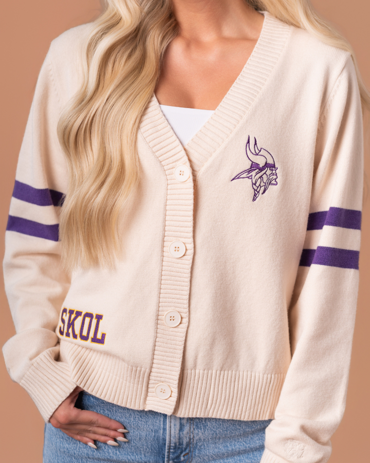 Minnesota Vikings Varsity Oversized Boxy Cardigan