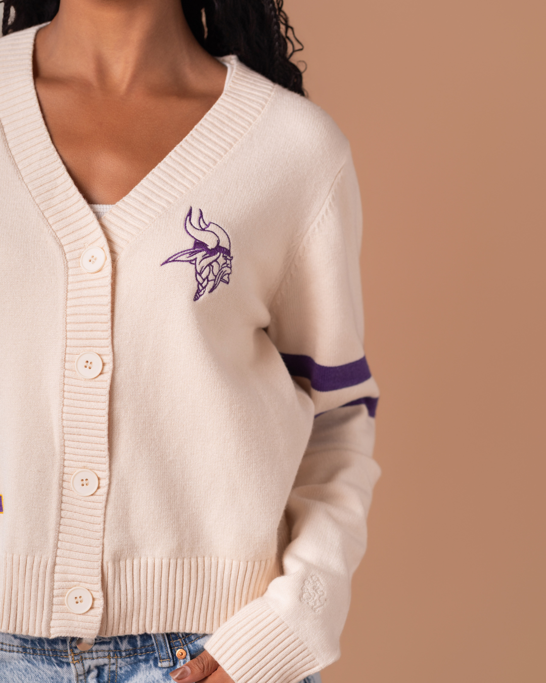 Minnesota Vikings Varsity Oversized Boxy Cardigan