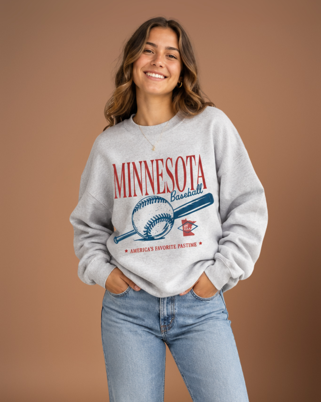 Minnesota Baseball Throwback Oversized Crew
