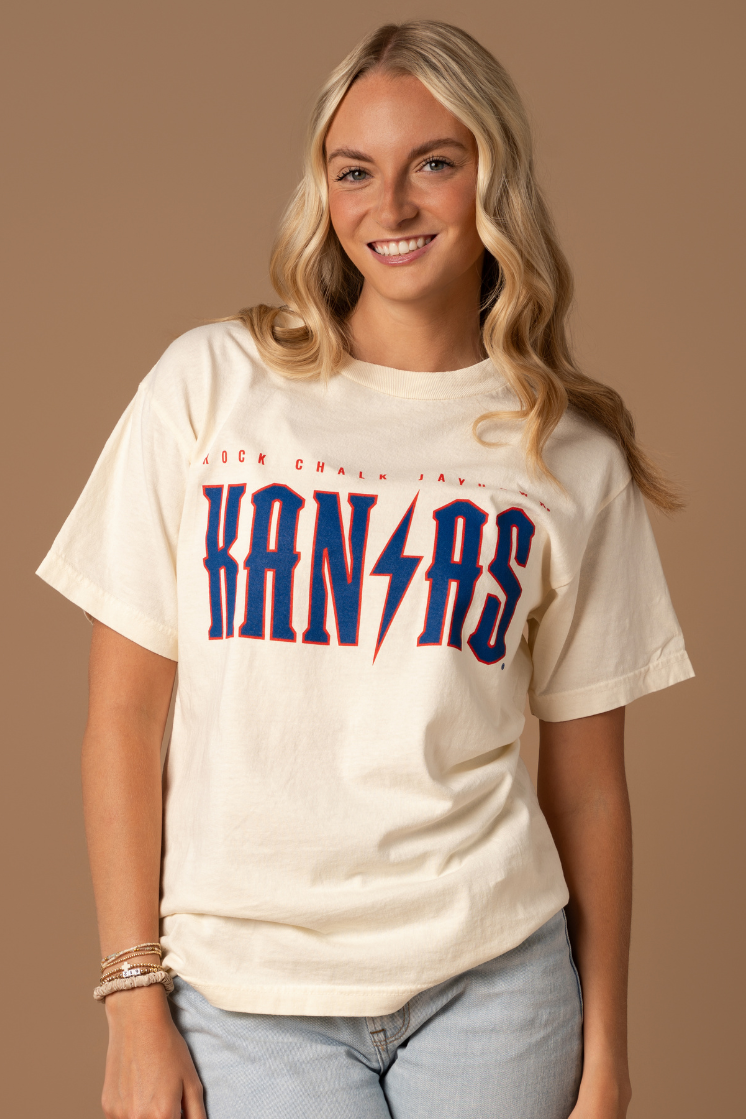 Fan Girl Kansas Jayhawks Vintage Band T-Shirt – Women's Game Day