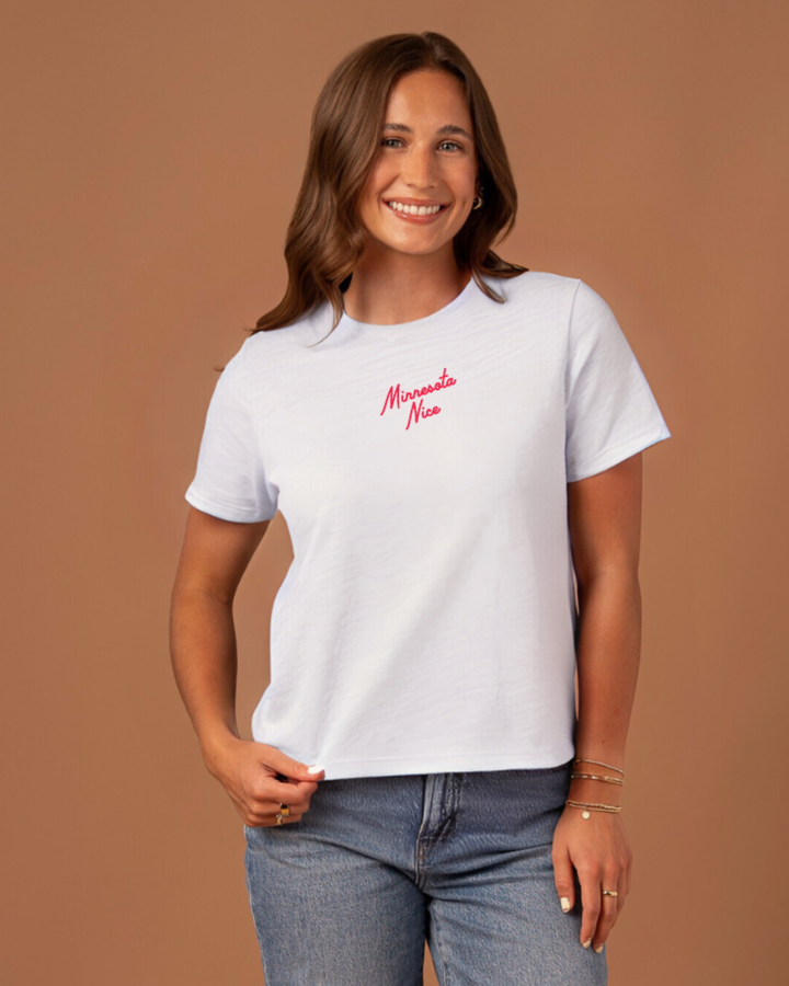 Minnesota Nice Embroidered Boxy Tee