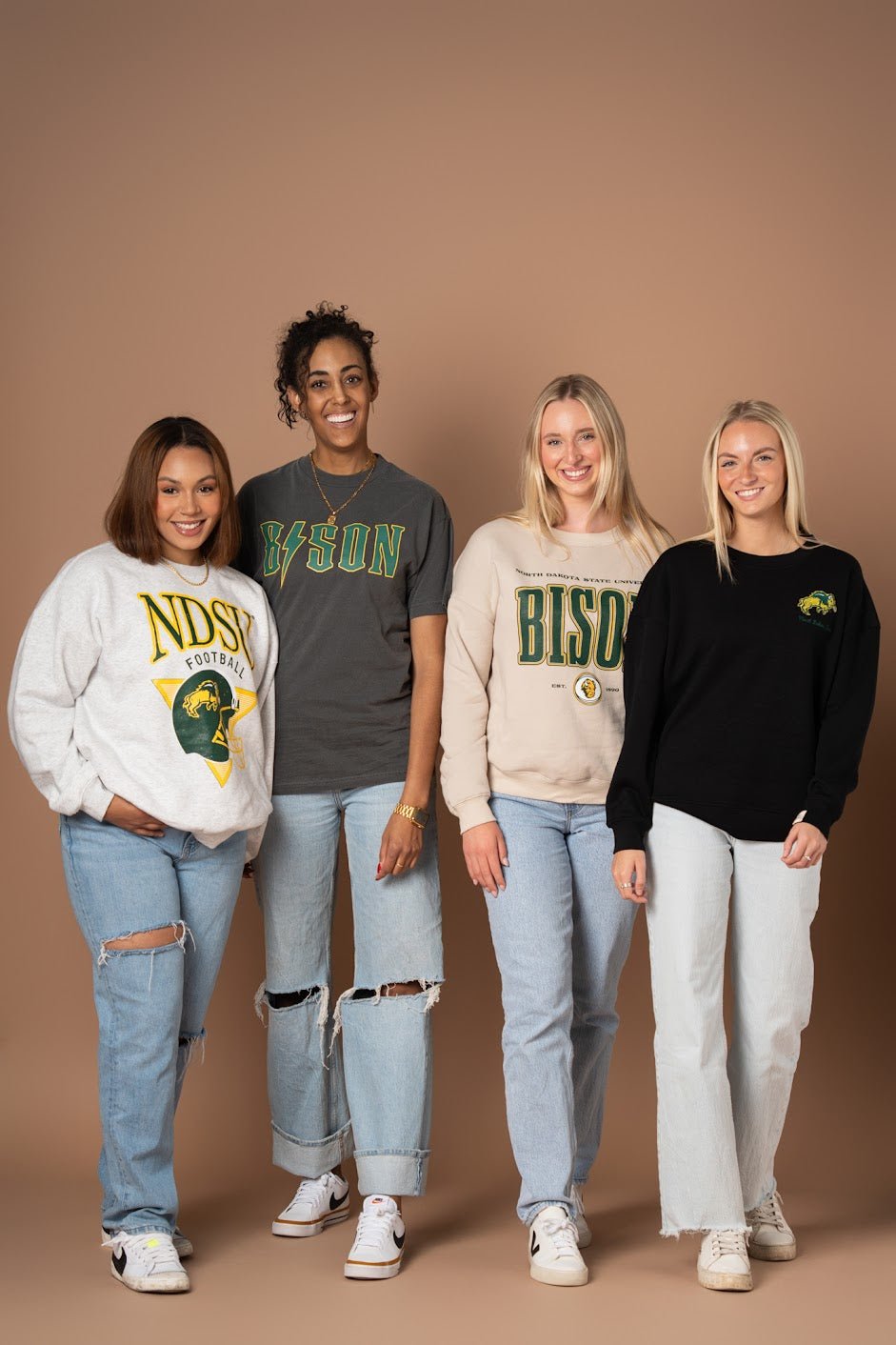 Bison Throwback Football Crew - Fan Girl Clothing