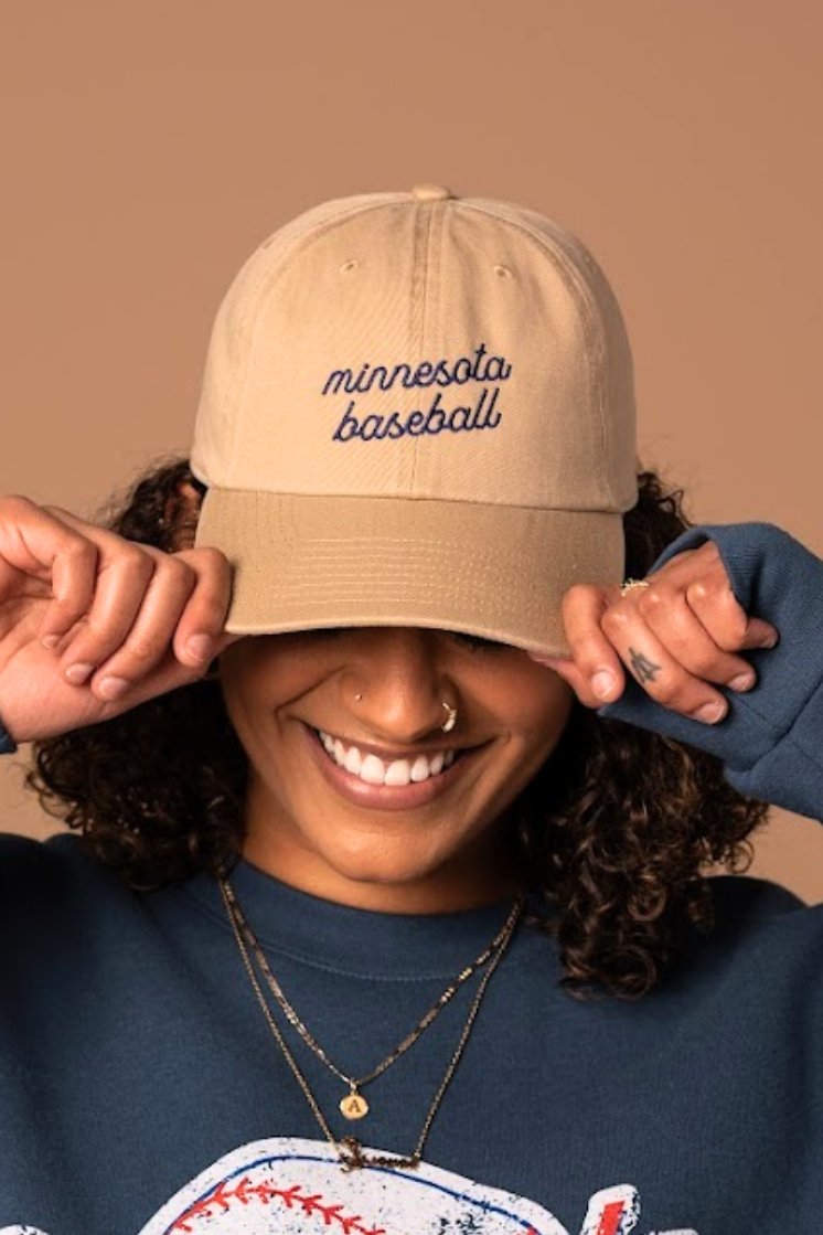 Embroidered Minnesota Baseball Hat - Fan Girl Clothing