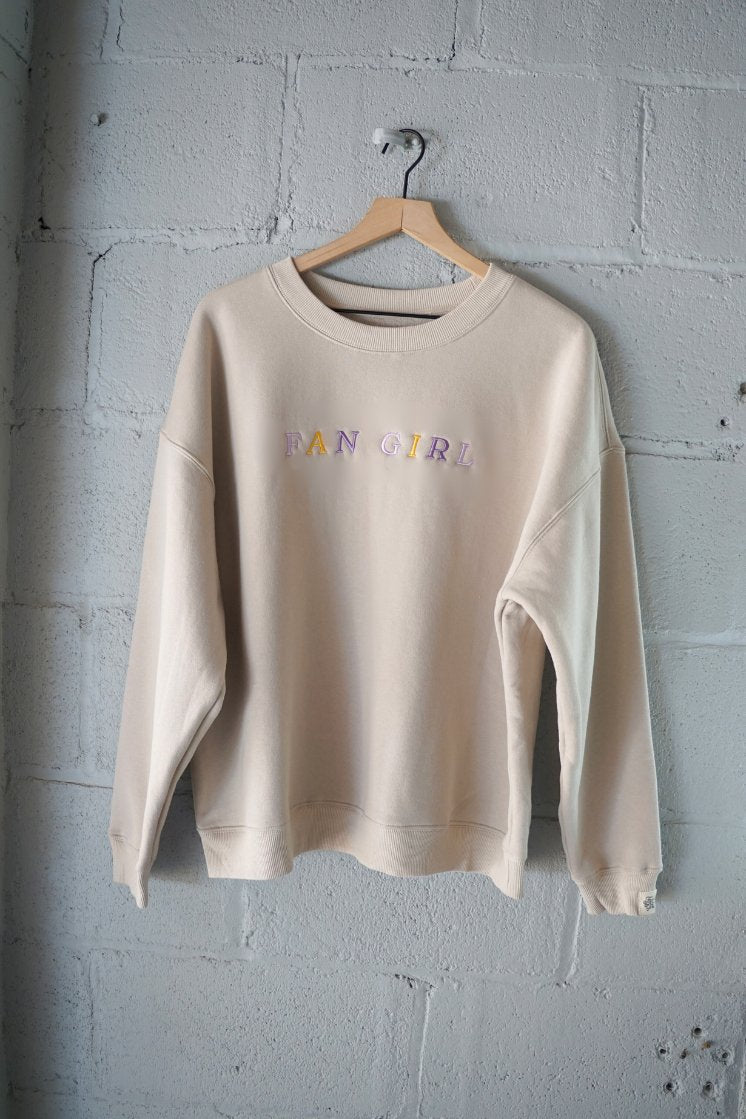 Fan Girl Embroidered Crew - Fan Girl Clothing