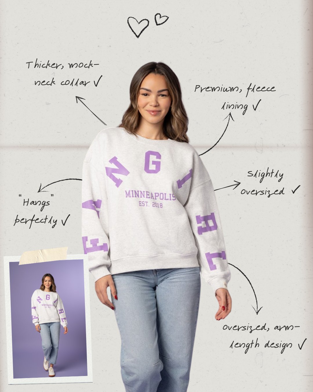 Fan Girl Oversized Graphic Crew - Fan Girl Clothing