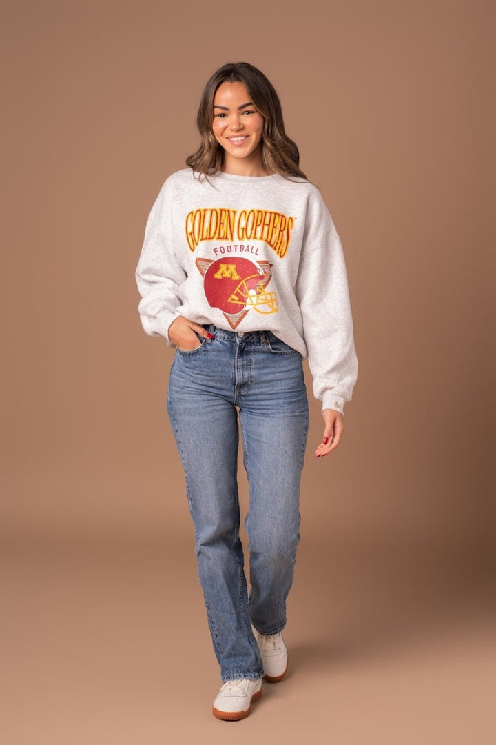 Golden Gophers Throwback Football Crew - Fan Girl Clothing