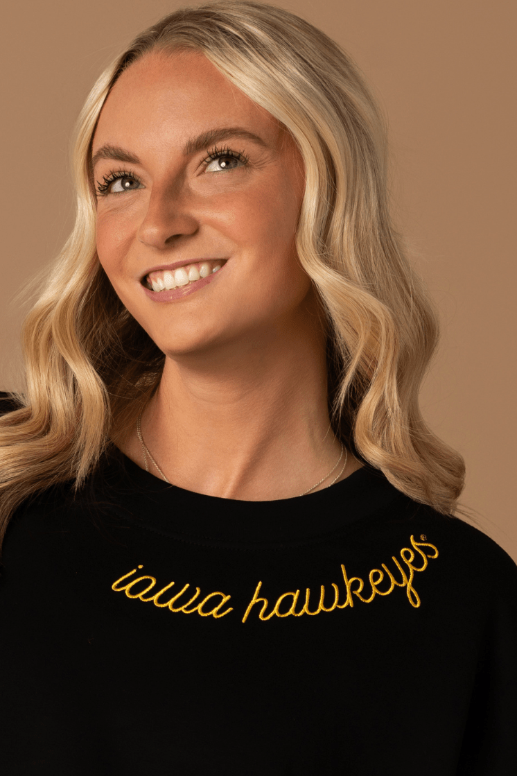 Hawkeyes Embroidered Supersoft Crew - Fan Girl Clothing