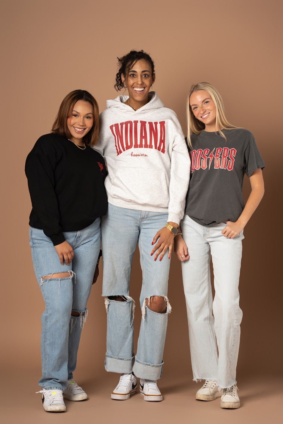 Indiana Embroidered Supersoft Crew - Fan Girl Clothing