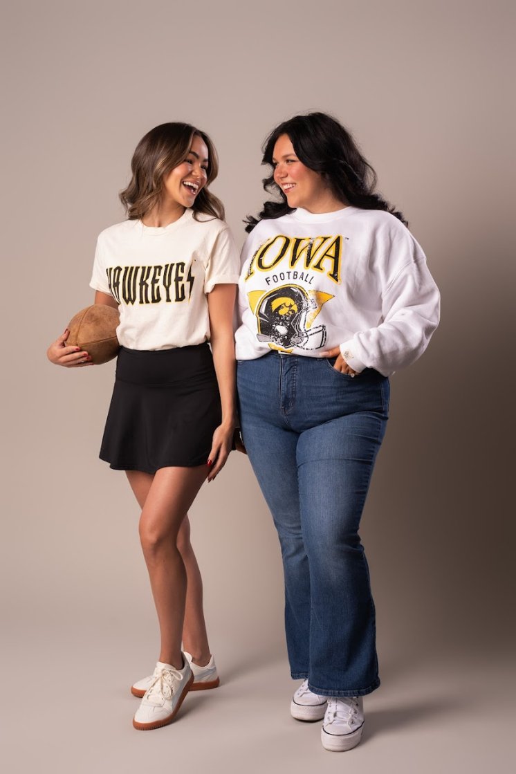 Iowa Football Throwback Crew - Fan Girl Clothing