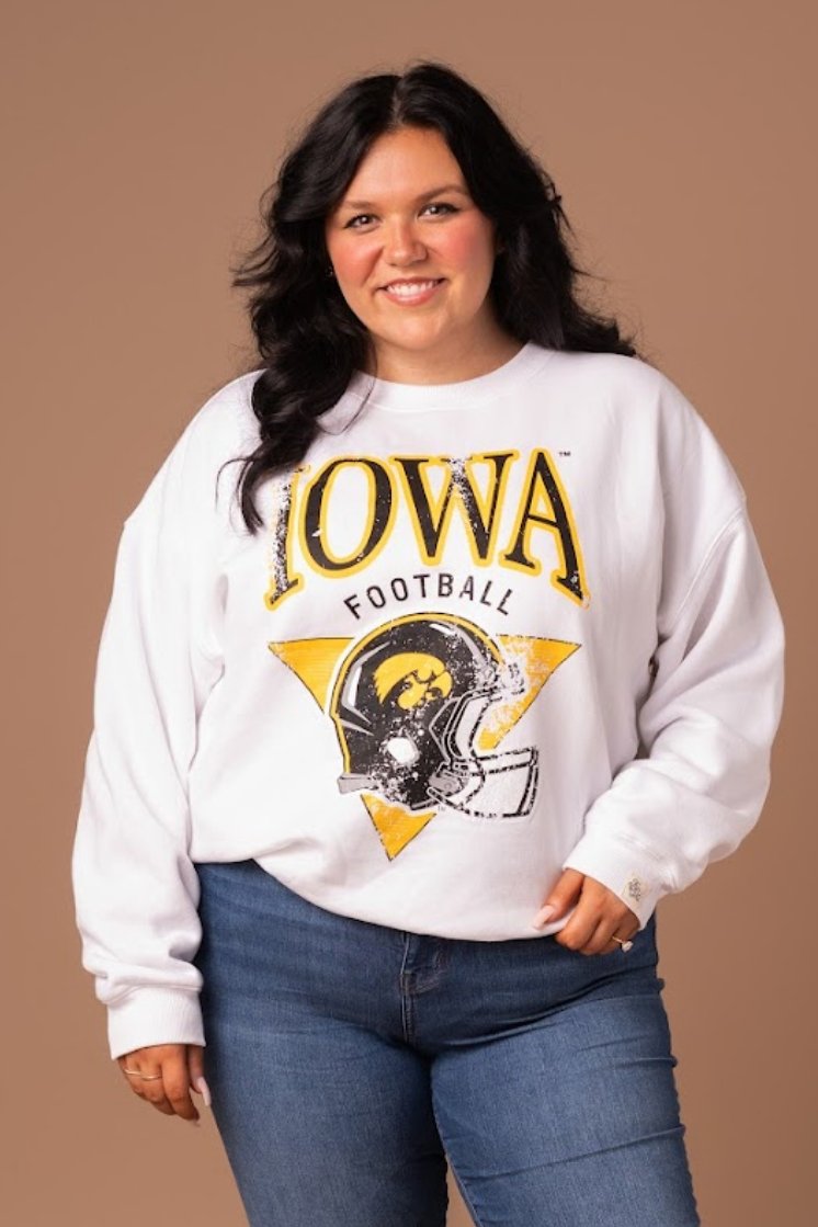 Iowa Football Throwback Crew - Fan Girl Clothing