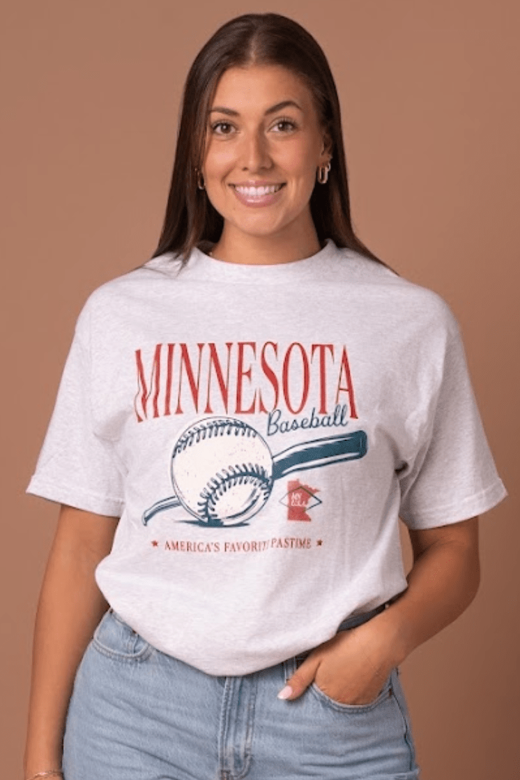 Minnesota Baseball Throwback Tee - Fan Girl Clothing