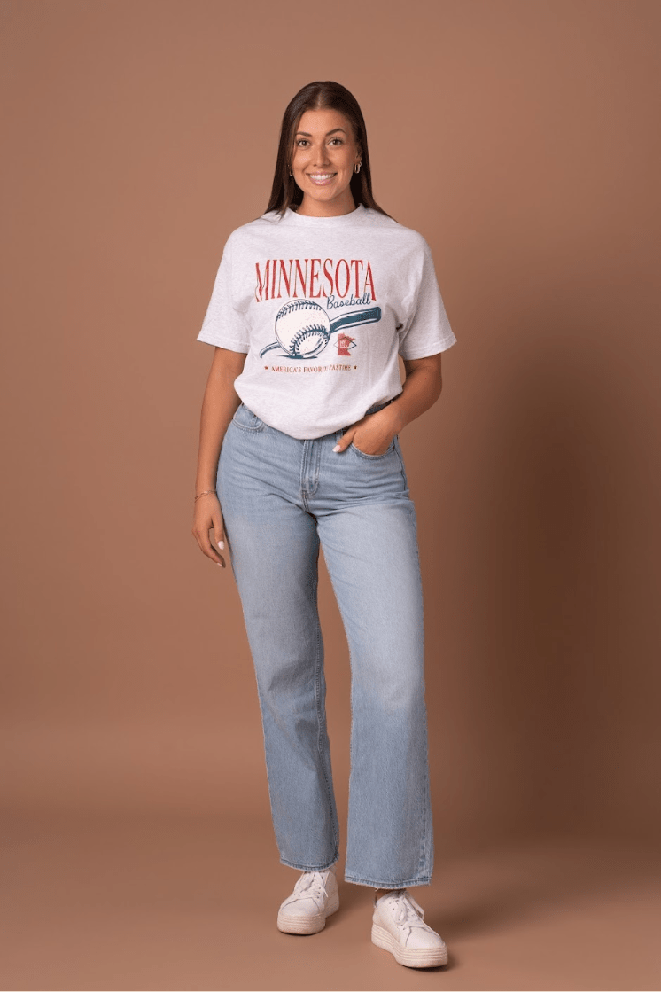 Minnesota Baseball Throwback Tee - Fan Girl Clothing