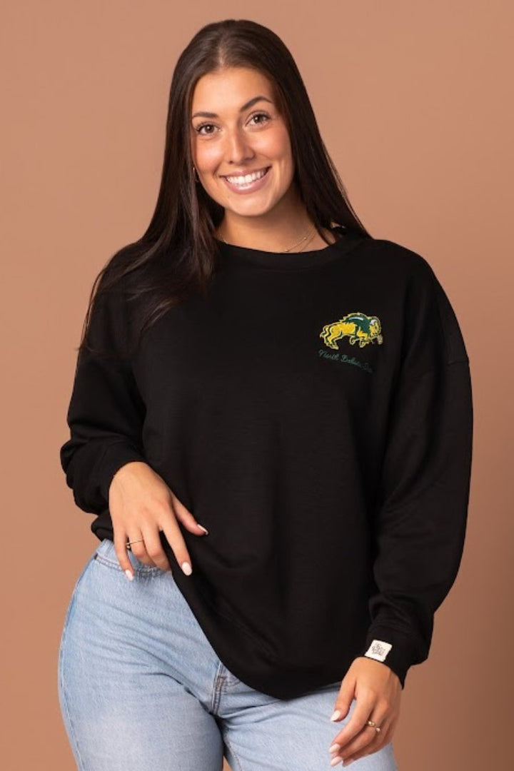 NDSU Embroidered Supersoft Crew - Fan Girl Clothing