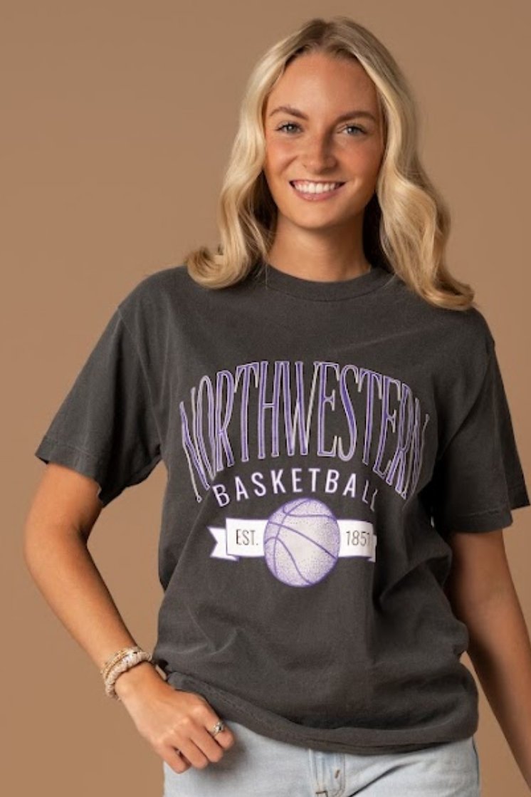 Northwestern Basketball Tee - Fan Girl Clothing