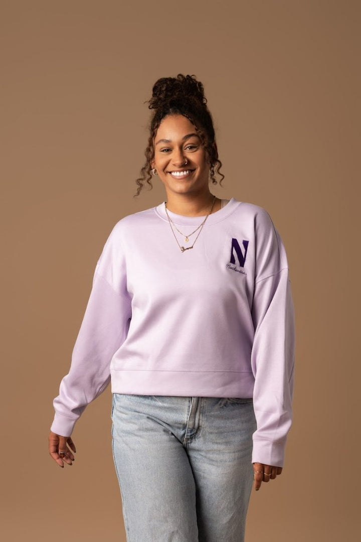 Northwestern Embroidered Supersoft Crew - Fan Girl Clothing