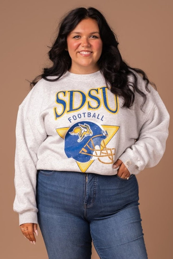 SDSU Throwback Football Crew - Fan Girl Clothing