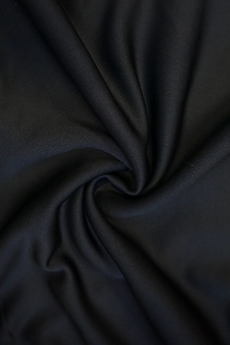 Close-up of black fabric with folds
