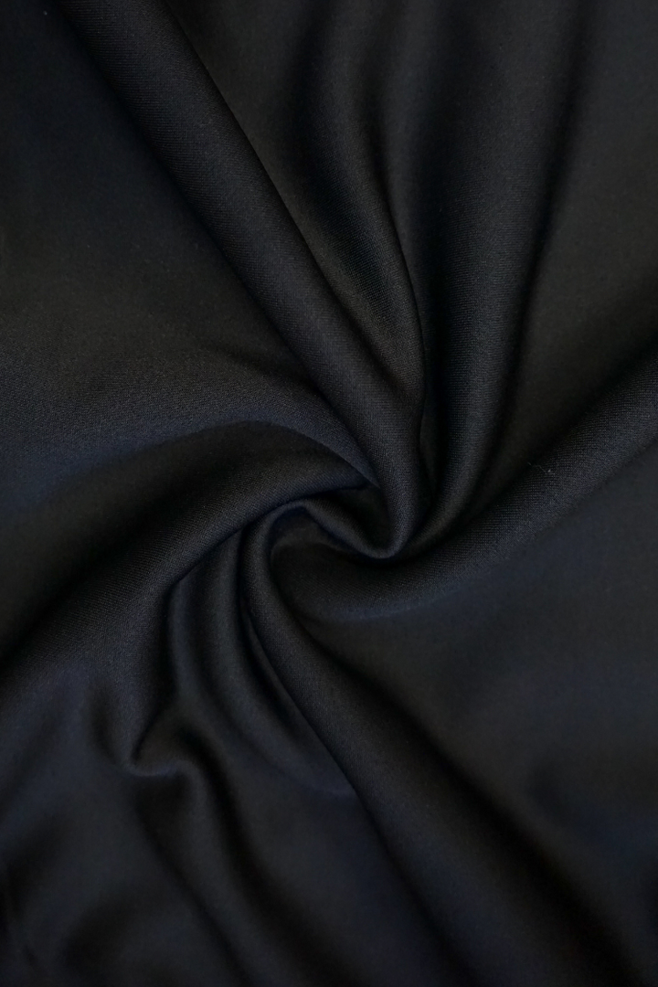 Close-up of black fabric with folds