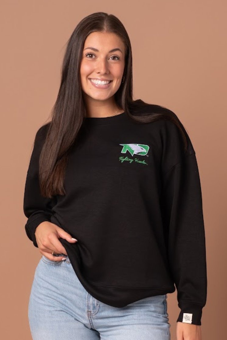 UND Embroidered Supersoft Crew - Fan Girl Clothing