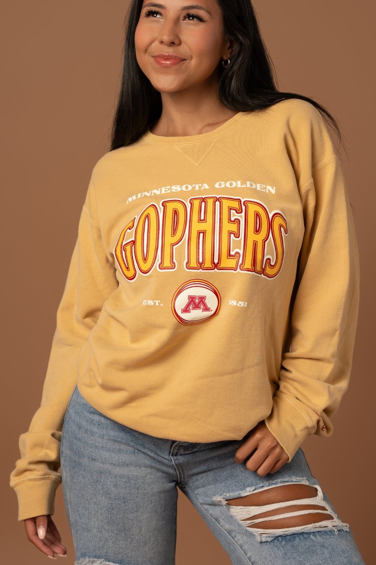 Gophers Vintage Oversized Crew - Fan Girl Clothing