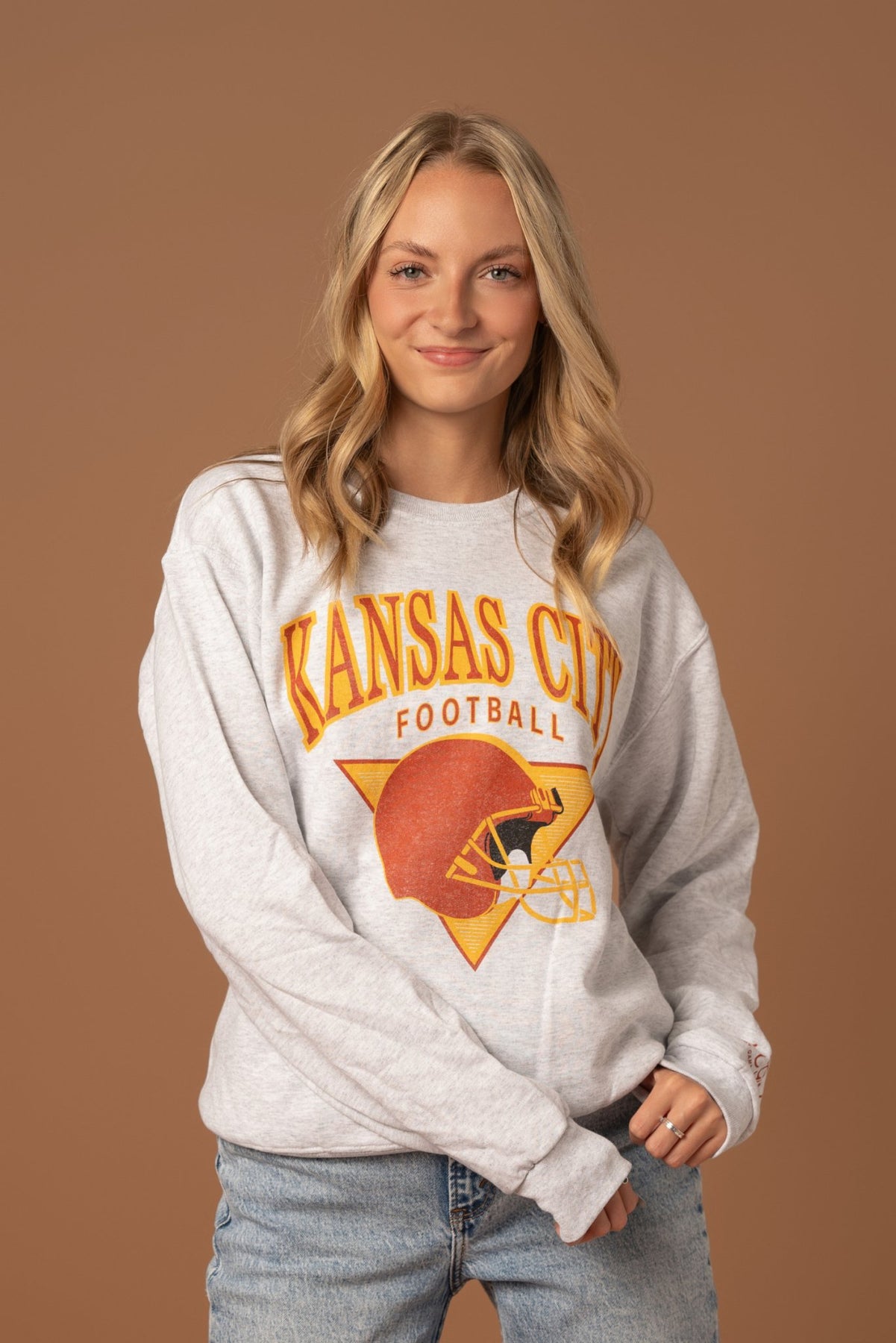 Vintage Kansas City Football Sweatshirt KC Football Crewneck 