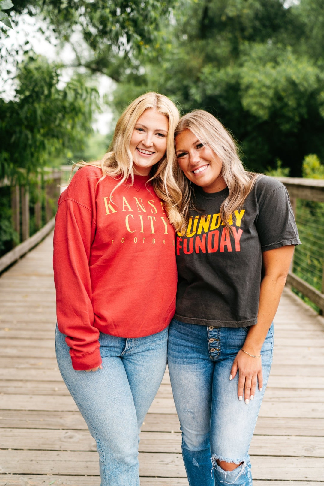 Sunday Funday Kansas City Heather Red Tee - Olive Street Boutique