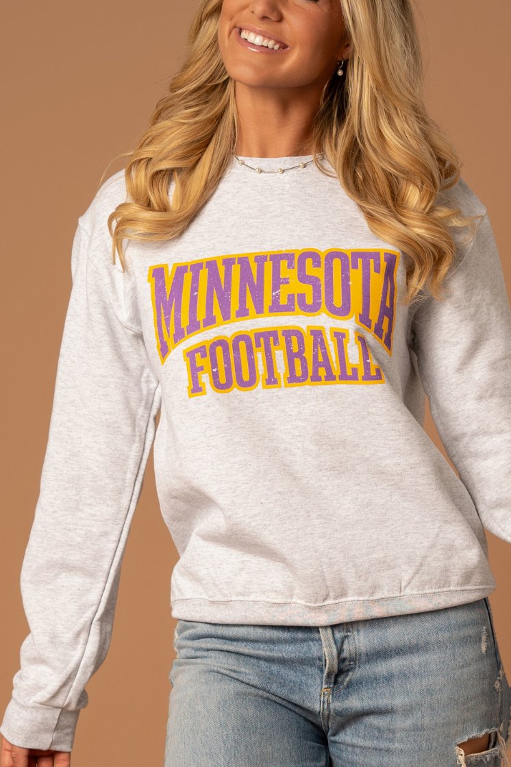 Minnesota Football Vintage Crew Neck - Fan Girl Clothing