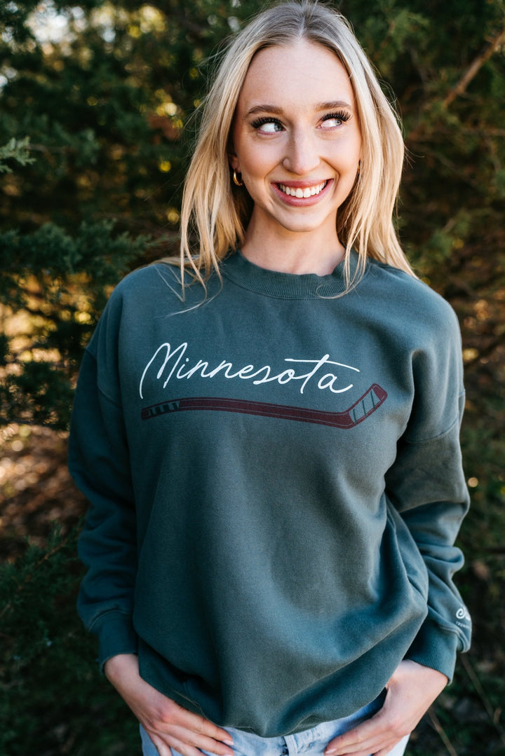 Minnesota Hockey Pullover Crew - Fan Girl Clothing