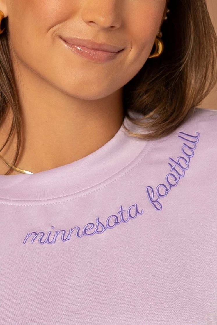MN Football Embroidered Crop - Fan Girl Clothing