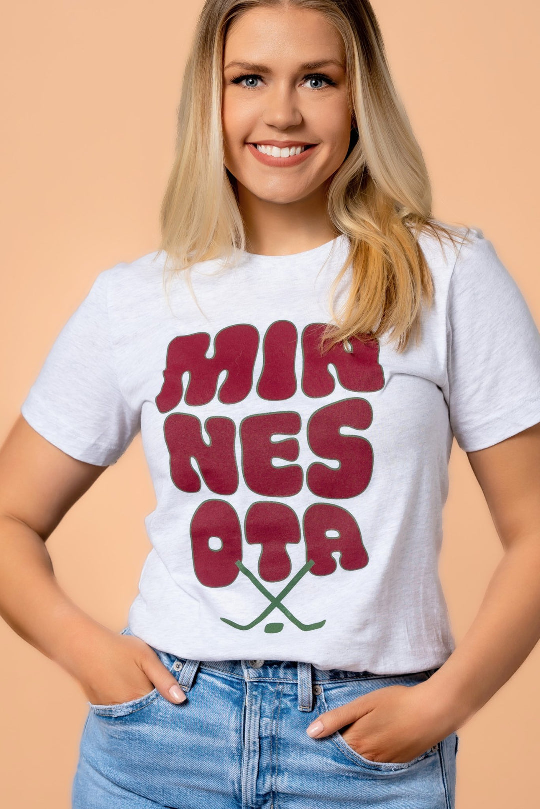MN Hockey Bubble Tee - Fan Girl Clothing