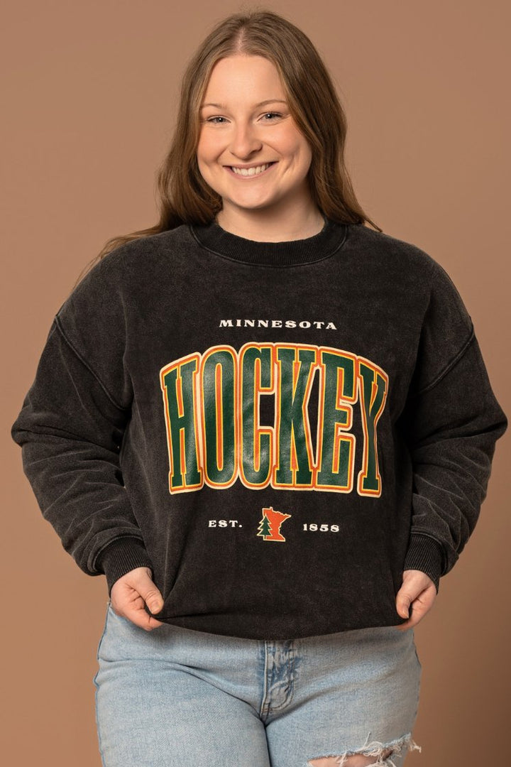 MN Hockey Throwback Crew - Fan Girl Clothing